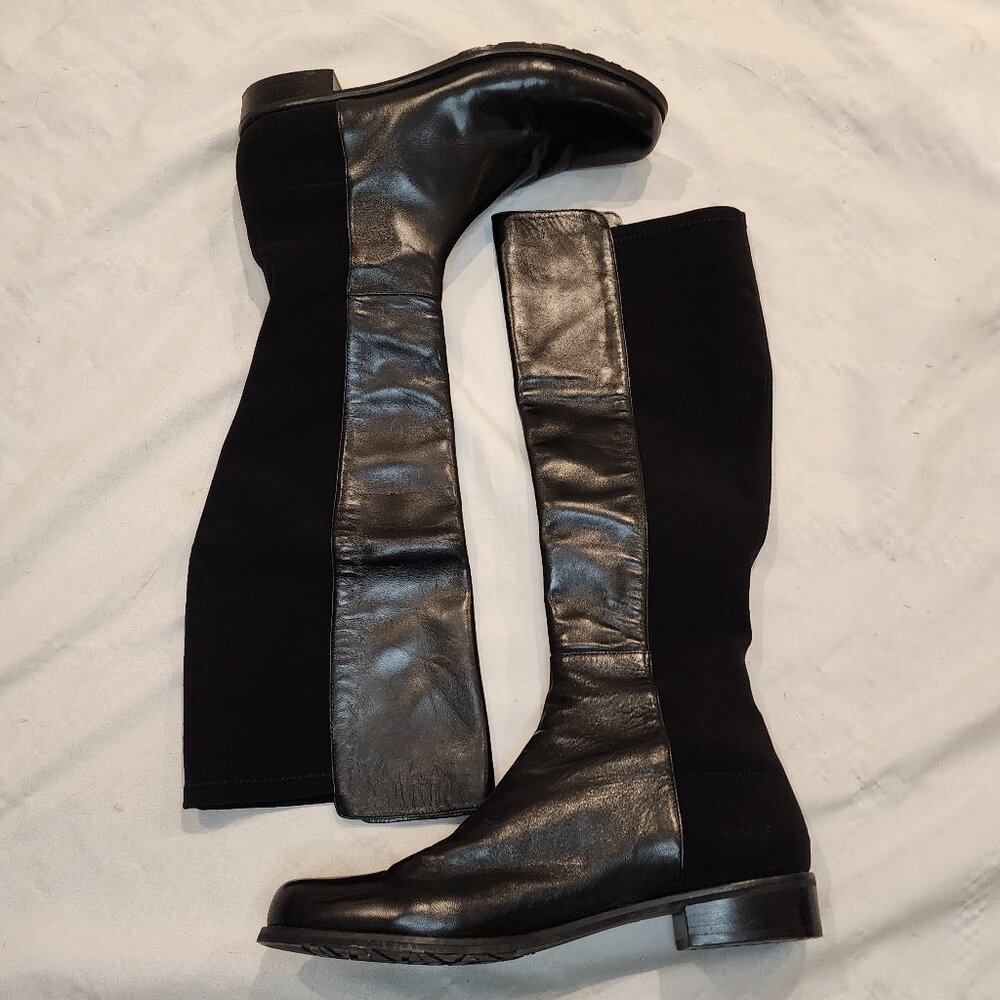 Stuart Weitzman | 5050 Black Leather Knee High Boots